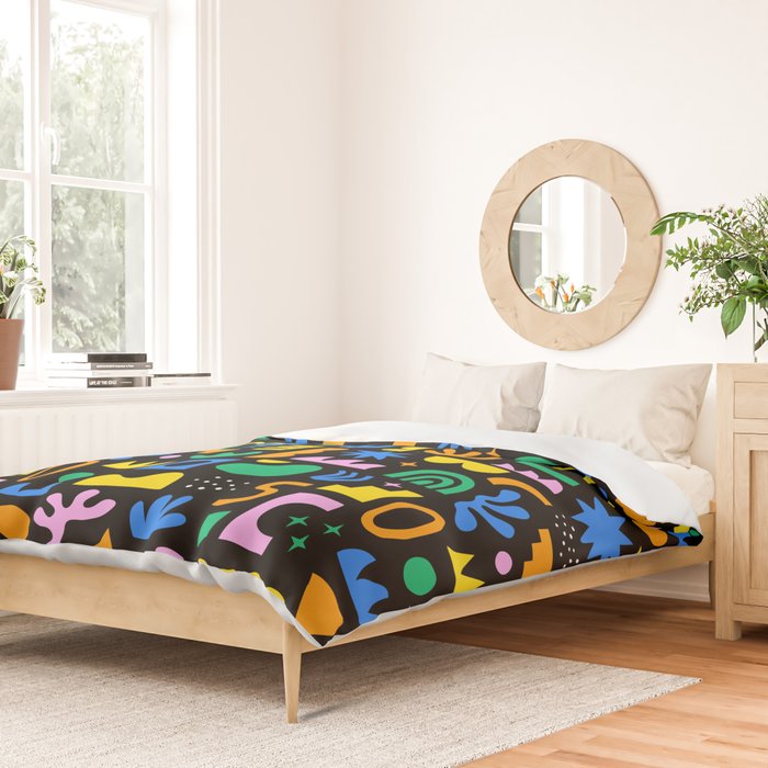 Fun colorful abstract summer shape pattern Duvet Cover Gallery Image 2