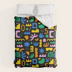 Fun colorful abstract summer shape pattern Duvet Cover Gallery Image 6