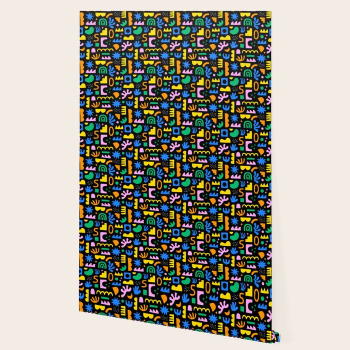 Fun colorful abstract summer shape pattern Wallpaper Gallery Image 2
