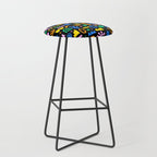 Fun colorful abstract summer shape pattern Stool Gallery Image 1