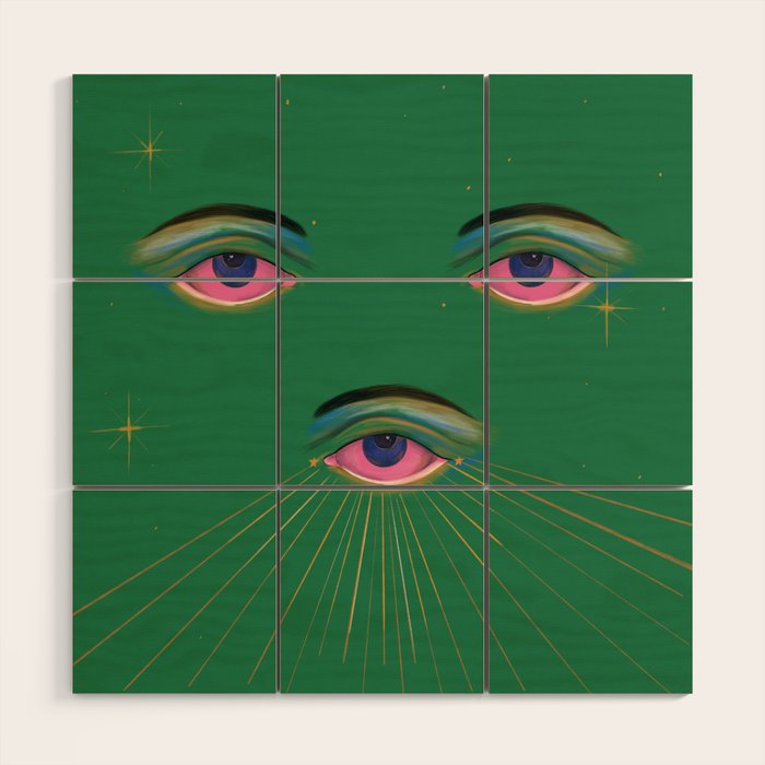 Three Eyes  Wood Wall Art Gallery Image 1