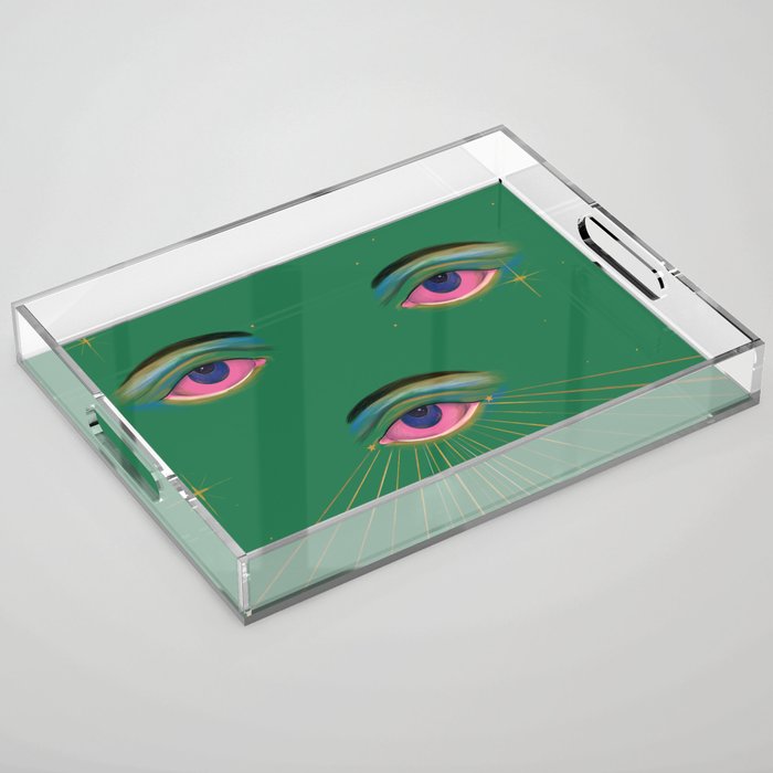 Three Eyes  Acrylic Tray Gallery Image 1