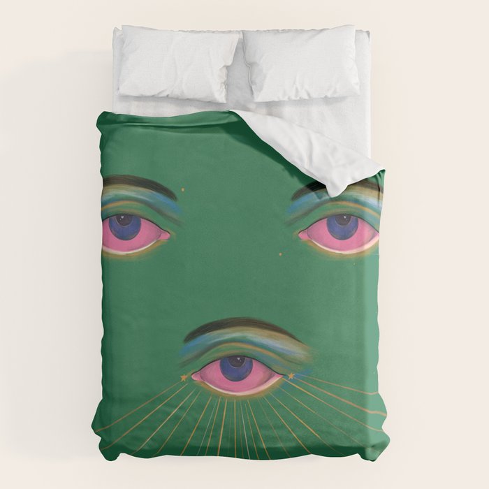 Three Eyes  Duvet Cover Gallery Image 1