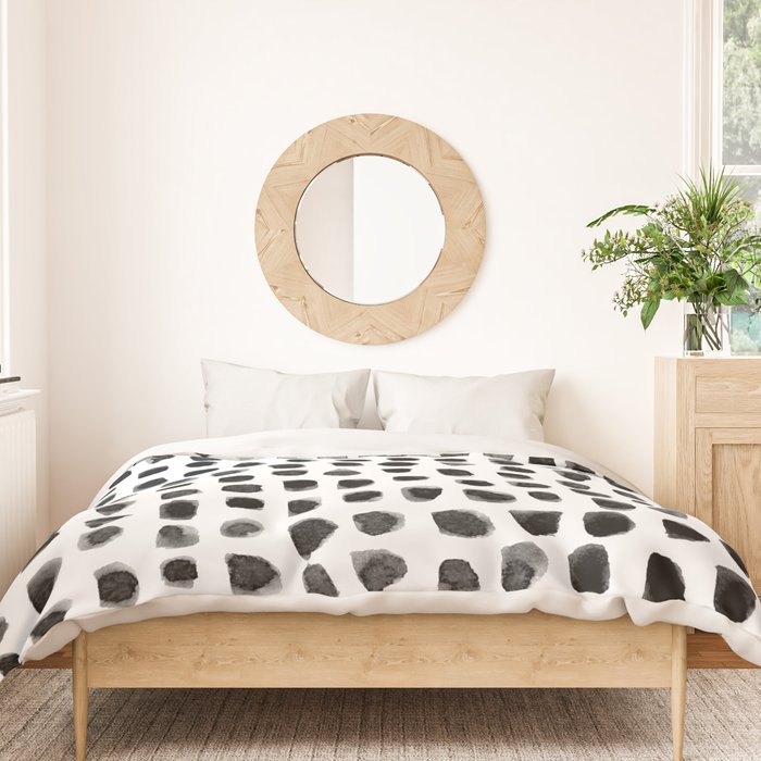 Dots (Black) Duvet Cover Gallery Image 3