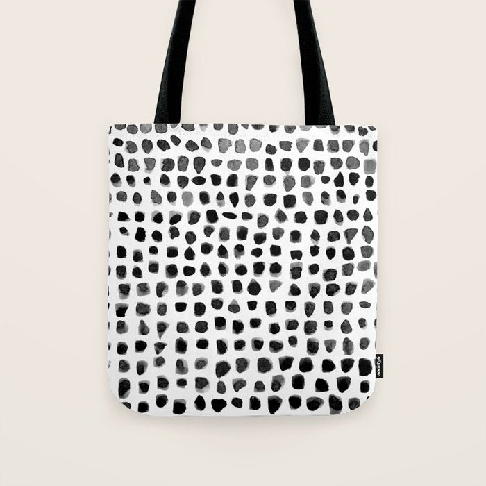 Dots (Black) Tote Bag Gallery Image 1