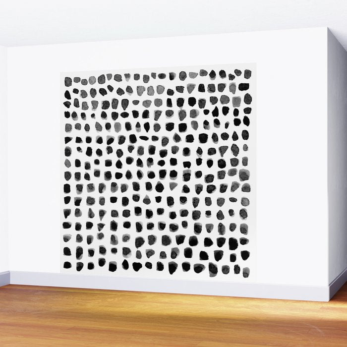 Dots (Black) Wall Mural Gallery Image 2