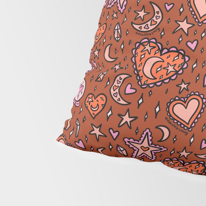 Love Witch Print in Red Pillow Sham Gallery Image 4