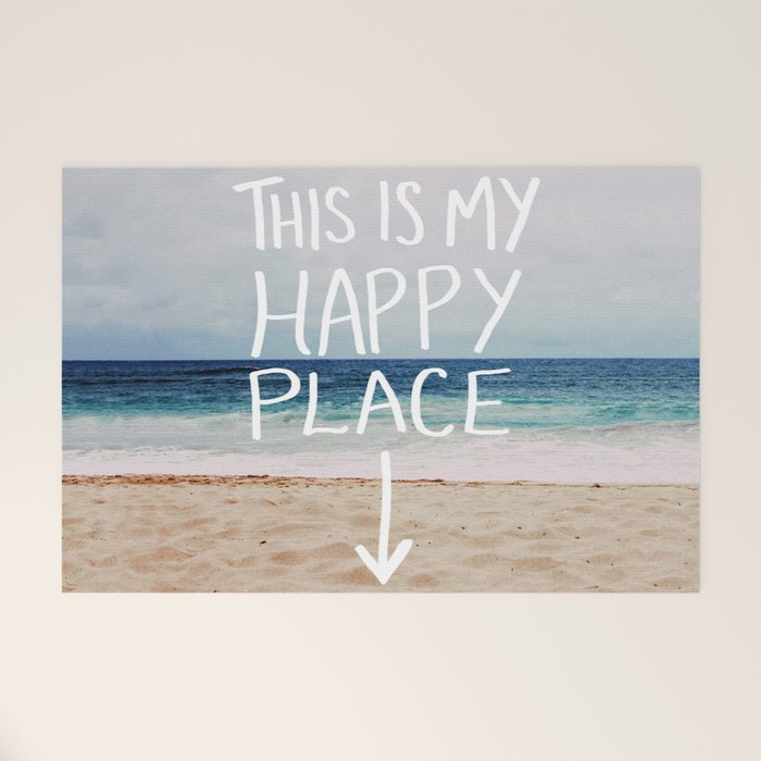 My Happy Place (Beach) Welcome Mat Gallery Image 1