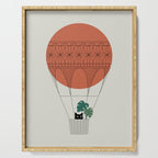 Cat Landscape 138: Hot Sun Balloon Serving Tray Gallery Image 1