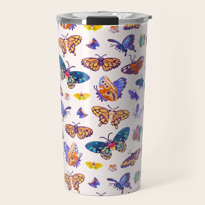 Butterflies Day - bright Travel Mug Gallery Image 1