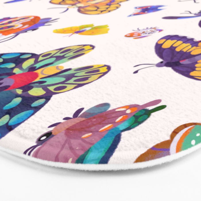 Butterflies Day - bright Bath Mat Gallery Image 3