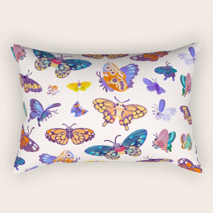 Butterflies Day - bright Rectangular Pillow Gallery Image 1