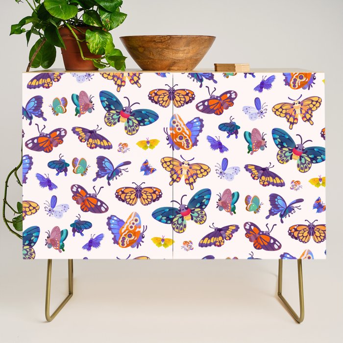 Butterflies Day - bright Credenza Gallery Image 1