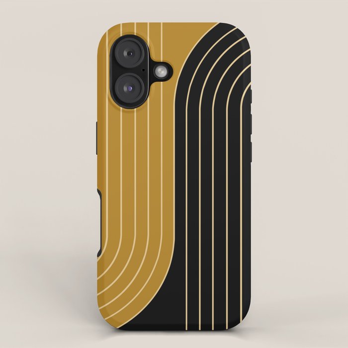 Two Tone Line Curvature IX iPhone Case Gallery Image 1