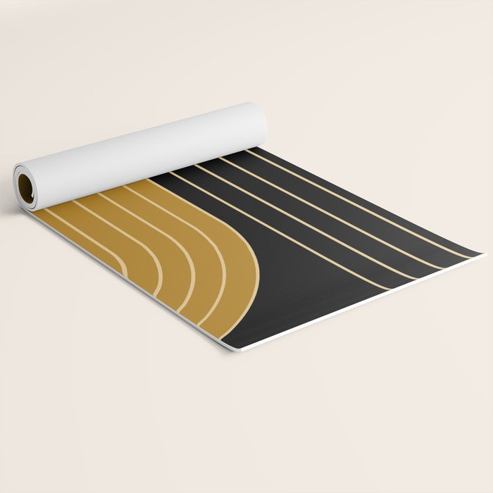 Two Tone Line Curvature IX Yoga Mat Gallery Image 2