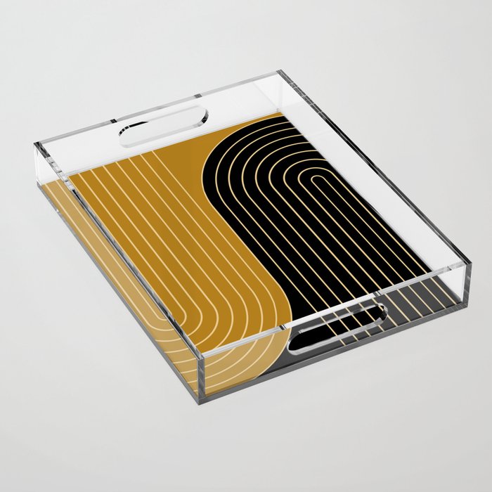 Two Tone Line Curvature IX Acrylic Tray Gallery Image 1