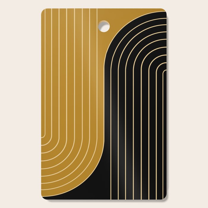 Two Tone Line Curvature IX Cutting Board Gallery Image 1