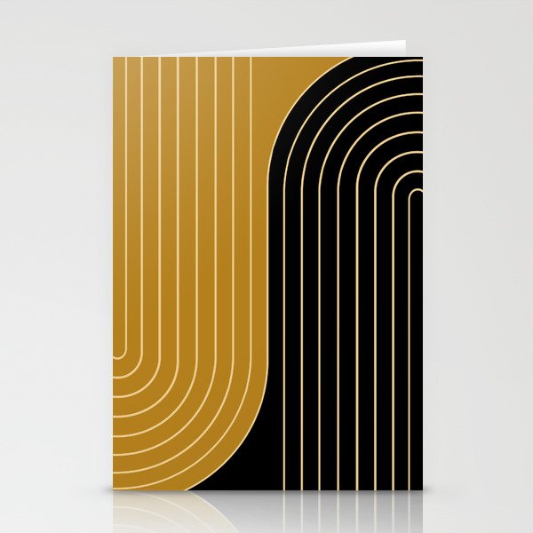 Two Tone Line Curvature IX Stationery Card Gallery Image 2