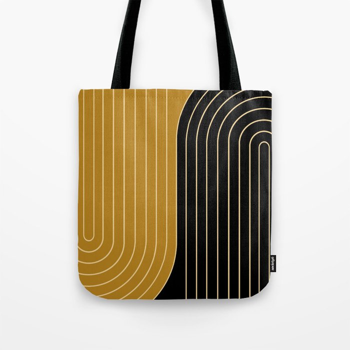 Two Tone Line Curvature IX Tote Bag Gallery Image 1