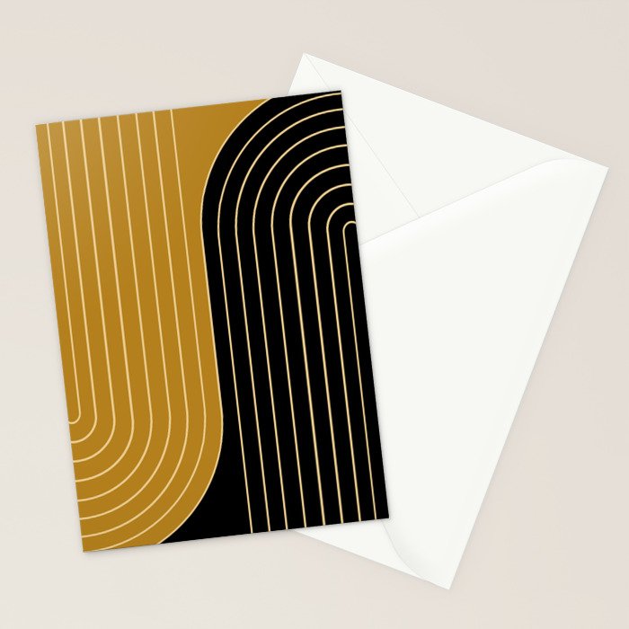 Two Tone Line Curvature IX Stationery Card Gallery Image 2