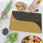 Two Tone Line Curvature IX Cutting Board Gallery Image 2