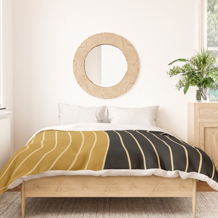Two Tone Line Curvature IX Duvet Cover Gallery Image 3