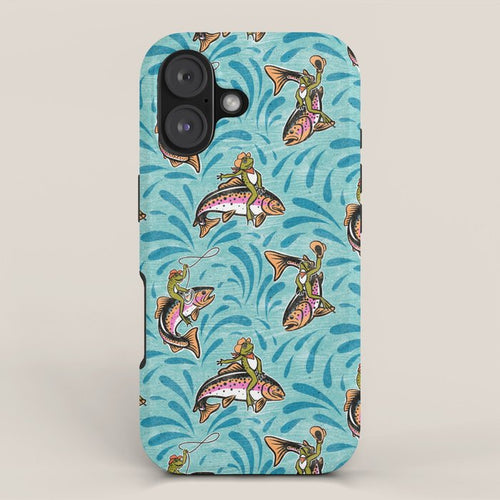 Rodeo Frogs - Aqua Iphone Case
