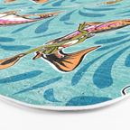 Rodeo Frogs - Aqua Bath Mat Gallery Image 3