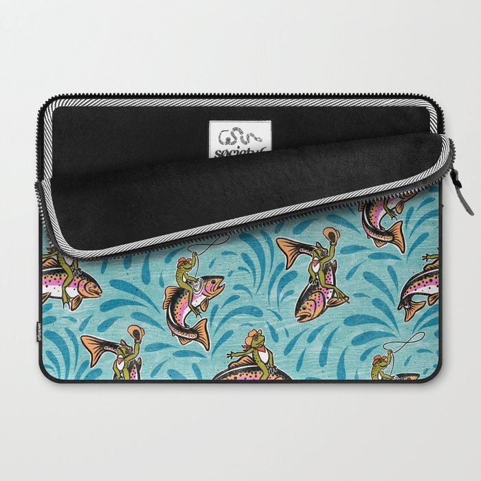 Rodeo Frogs - Aqua Laptop Sleeve Gallery Image 2