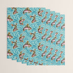 Rodeo Frogs - Aqua Wrapping Paper Gallery Image 3