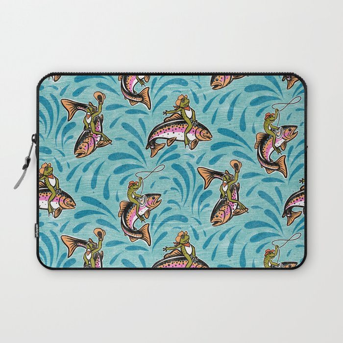 Rodeo Frogs - Aqua Laptop Sleeve Gallery Image 1