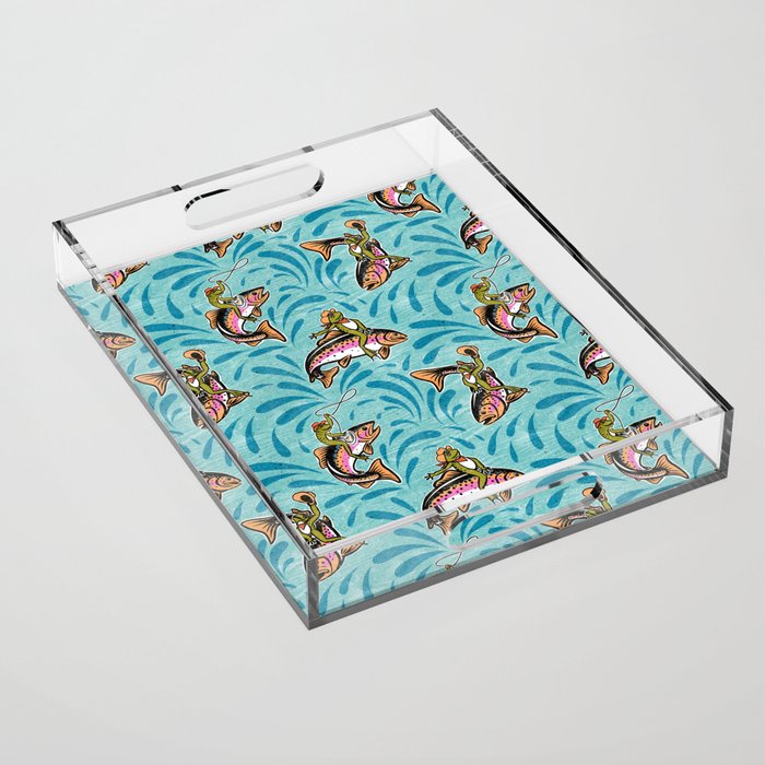 Rodeo Frogs - Aqua Acrylic Tray Gallery Image 1