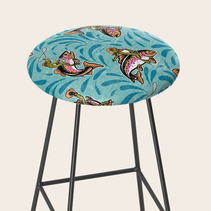 Rodeo Frogs - Aqua Stool Gallery Image 2