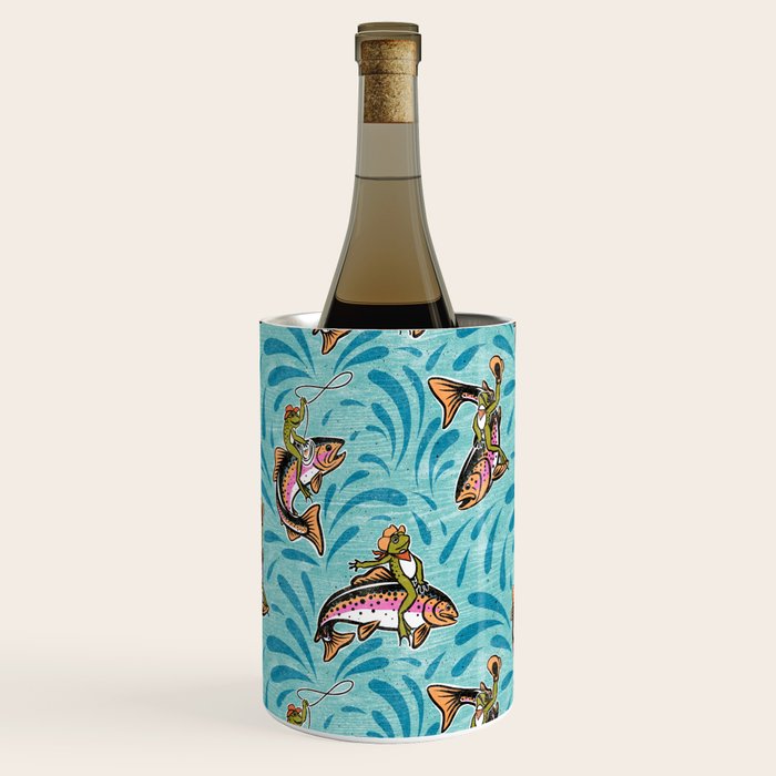 Rodeo Frogs - Aqua Wine Chiller Gallery Image 1