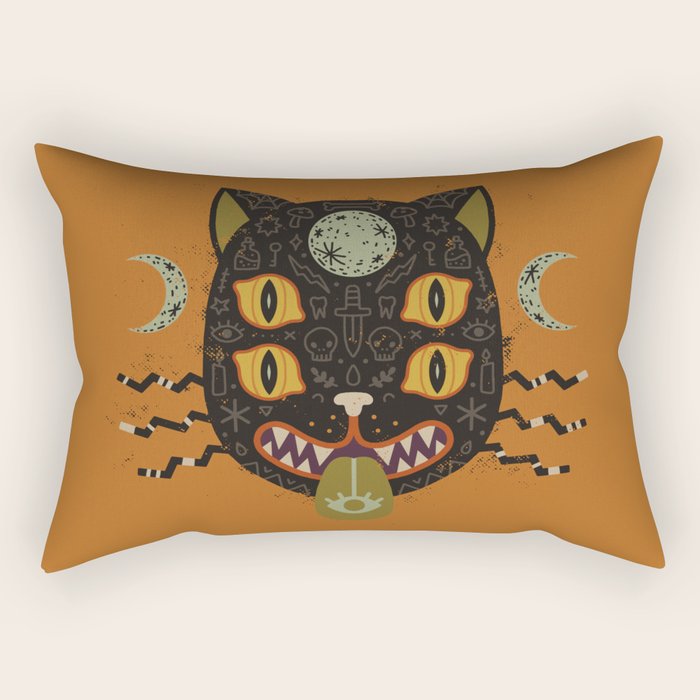 Spooky Cat Rectangular Pillow Gallery Image 1