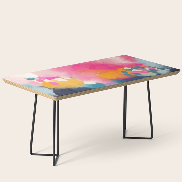 Pink reflection-abstract- pink, blue ,orange Coffee Table Gallery Image 1