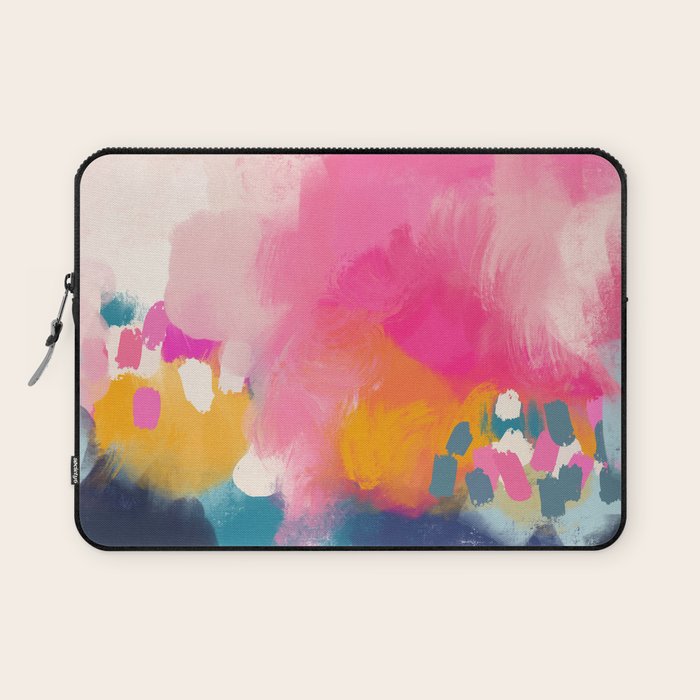 Pink reflection-abstract- pink, blue ,orange Laptop Sleeve Gallery Image 1