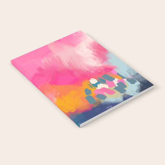 Pink reflection-abstract- pink, blue ,orange Notebook Gallery Image 2
