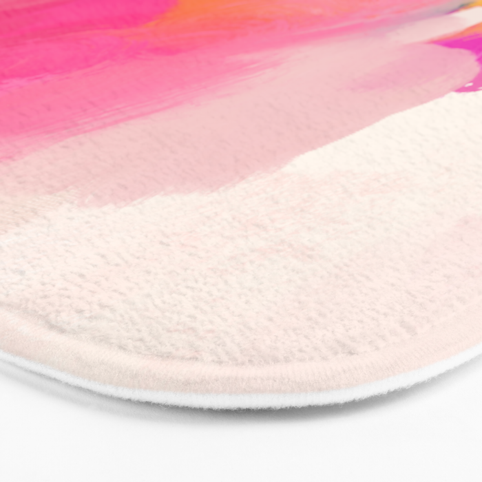 Pink reflection-abstract- pink, blue ,orange Bath Mat Gallery Image 3