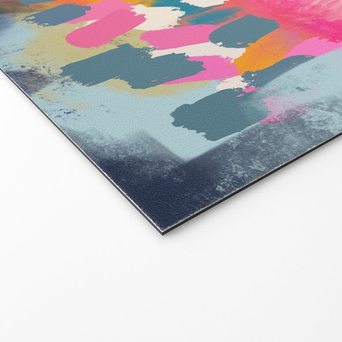 Pink reflection-abstract- pink, blue ,orange Welcome Mat Gallery Image 2