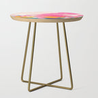 Pink reflection-abstract- pink, blue ,orange Side Table Gallery Image 1