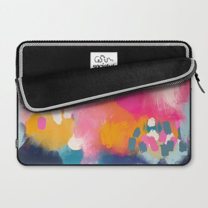 Pink reflection-abstract- pink, blue ,orange Laptop Sleeve Gallery Image 2