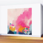 Pink reflection-abstract- pink, blue ,orange Wall Mural Gallery Image 2