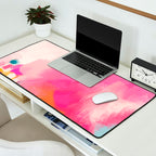 Pink reflection-abstract- pink, blue ,orange Desk Mat Gallery Image 2