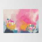 Pink reflection-abstract- pink, blue ,orange Rug Gallery Image 2