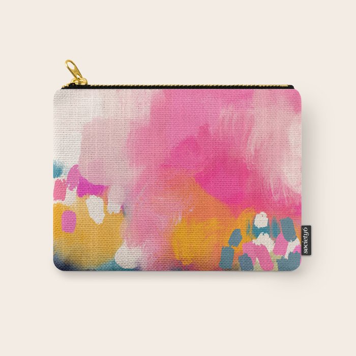 Pink reflection-abstract- pink, blue ,orange Carry All Pouch Gallery Image 1