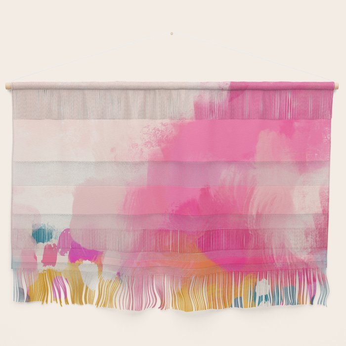 Pink reflection-abstract- pink, blue ,orange Wall Hanging Gallery Image 1