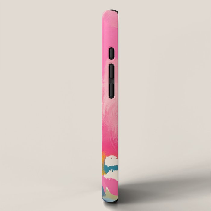 Pink reflection-abstract- pink, blue ,orange iPhone Case Gallery Image 2