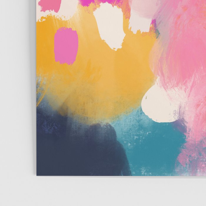 Pink reflection-abstract- pink, blue ,orange Poster Gallery Image 3