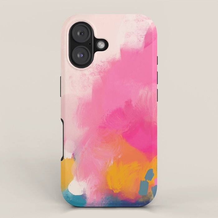 Pink reflection-abstract- pink, blue ,orange iPhone Case Gallery Image 1